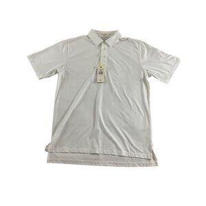 NWT Duck Head Men's Casual White Collared Polo Shirt - Medium